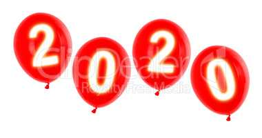 year 2020 balloons