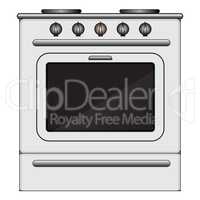 Kitchen stove with oven