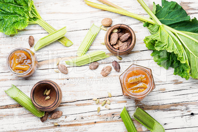 Homemade rhubarb jam