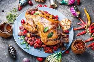 Roasted chicken for Christmas