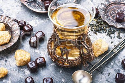 Turkish tea in traditional glass