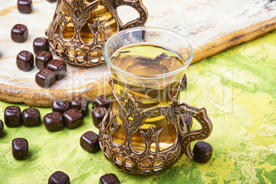 Turkish tea in traditional glass