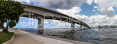 Bridge of Gulf of Mexico Drive from the park on Long Boat Key in