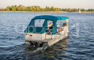 Pleasure boat in Kherson, Ukraine,