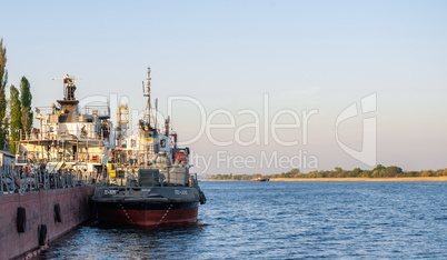 Tugboat on the Dnieper River in Kherson