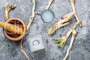 Alcoholic drink on horseradish