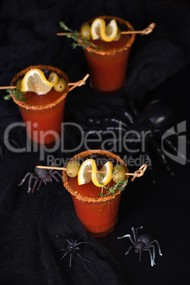 cocktail  Bloody Mary for a Halloween party