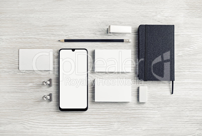 Blank branding stationery