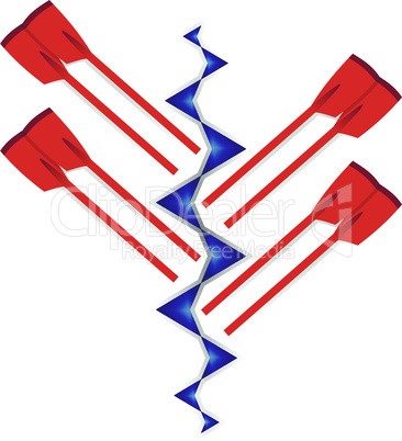 Image vector rowing sport emblem