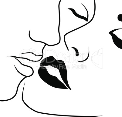 Sensual woman closed eyes before kiss