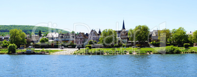 Pünderich on the Moselle panorama
