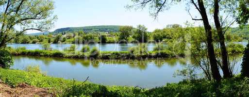 Moselle near Pünderich panorama