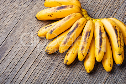 Bunch of ripe yellow bananas