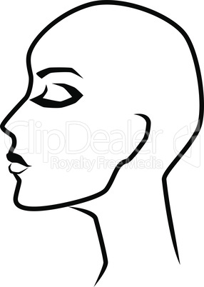 Abstract face of elegant woman