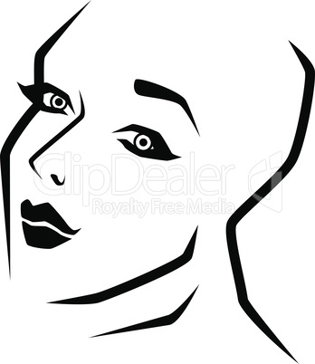 Abstract face of beautiful woman
