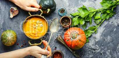 Pumpkin vegan soup