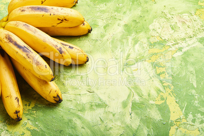 Bunch of ripe yellow bananas