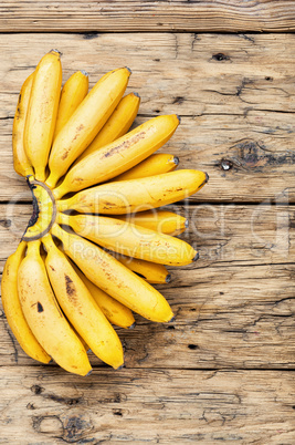 Ripe unpeeled bananas.