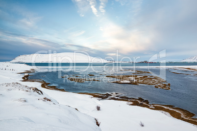 View of the Hvalfjordur in winter, Iceland