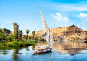 Sailboats on Nile