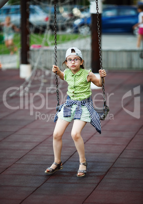 Child on swing