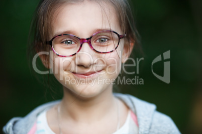 Happy smiling child girl