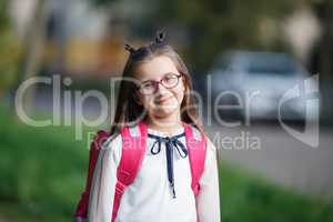 Portrait of smiling schoolgirl