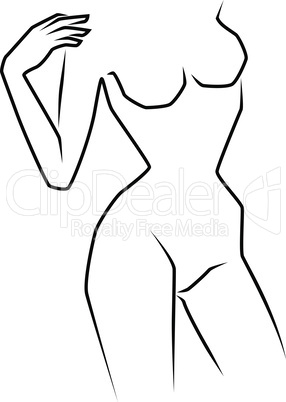 Abstract part female body