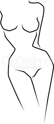 Abstract slim body of woman