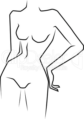 Abstract slimness body of woman
