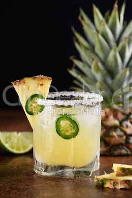 Pineapple Margarita with Jalapeno