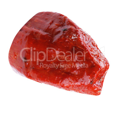 Piece of Boiled and Smoked Meat Isolated