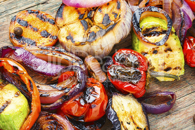 Background of grilled vegetables