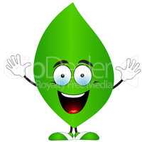 Smiling green leaf