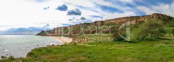 Shore of the Black Sea in Odessa region in Ukraine