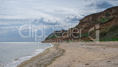 Shore of the Black Sea in Odessa region in Ukraine