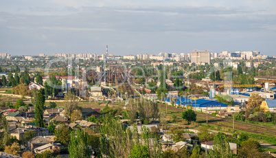 Top view of the industrial zone of Odessa, Ukraine