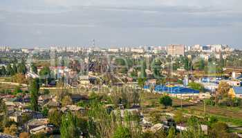 Top view of the industrial zone of Odessa, Ukraine
