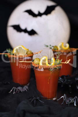 cocktail  Bloody Mary for a Halloween party