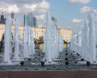 fountain on street