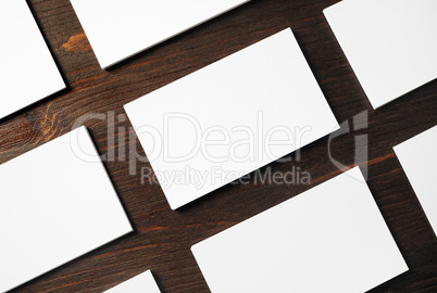 White business cards