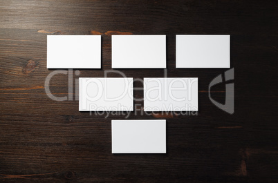 White business cards