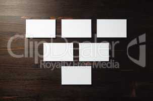 White business cards