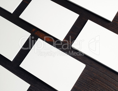 White business cards