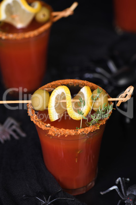 cocktail  Bloody Mary for a Halloween party