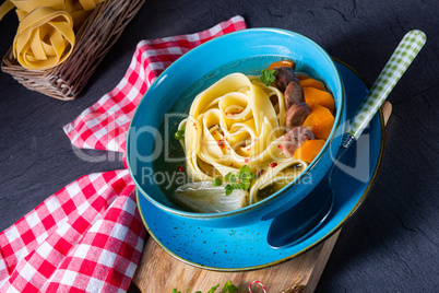 tasty homemade chicken noodle soup