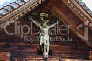 Small wooden church in the Austrian Alps