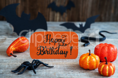 Orange Label, Calligraphy Happy Birthday, Scary Halloween Decoration
