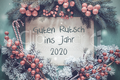 Christmas Garland, Guten Rutsch 2020 Means Happy New Year 2020