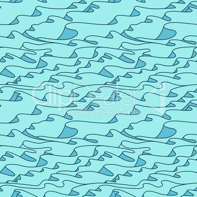 Abstract seamless pattern in blue tones